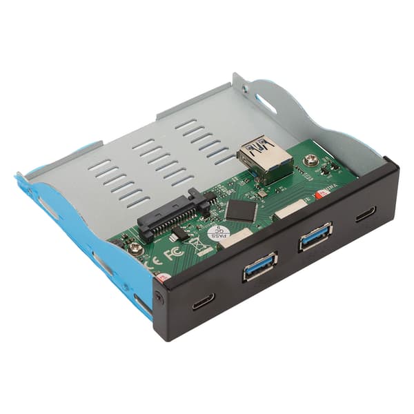 Frontpanel USB 3.1 Hub 3.25 Tommer 4 Downstream Porte 1 Uplink Port Desktop PC Kontor Dockingstation
