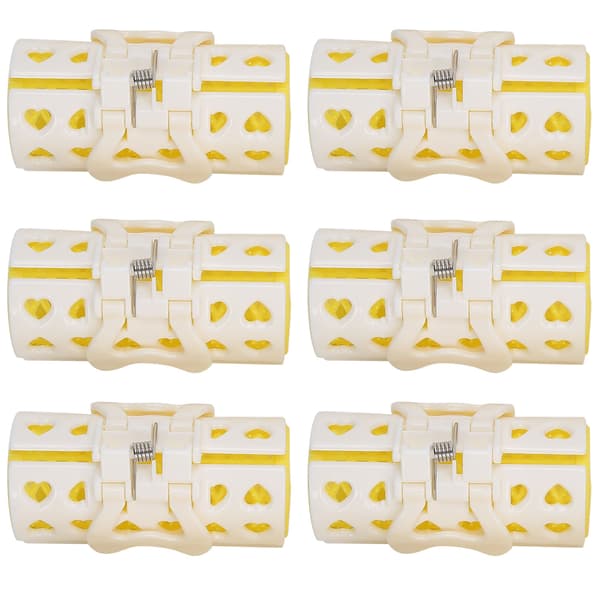 6-pak Hår Roller Clips Bærbare DIY Styling Værktøjer til Hjemmebrug 3x7 cm
