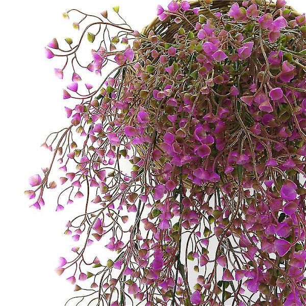 kunstige falske vinranker hængende blomsterplante Home Garden Decor 1PC Rose Red