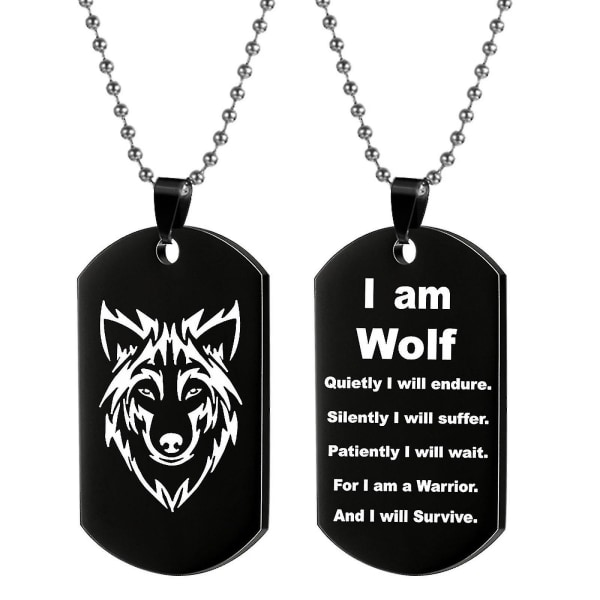 New Fashion herremode Wolf Pendant halskæde med A Cause I Am Wolf