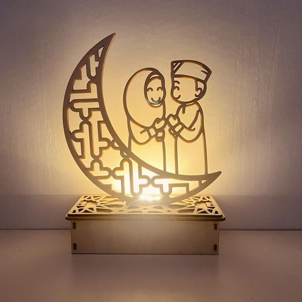 Ramadan LED Lampe Bærbar Eid Natlys Borddekoration