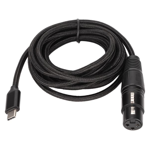 USB C til XLR Mikrofonkabel Lavt Støy HIFI Plug and Play 3m 9.8ft for Windows