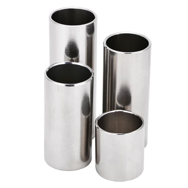4 stk. Cylinderformet guitar slide tone bar i rustfrit stål, elektrisk guitar tilbehør