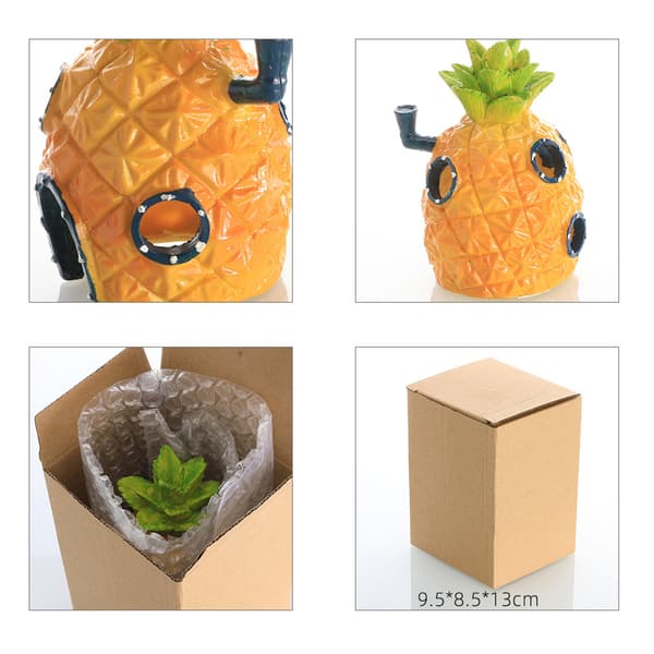 Tecknad Ananas Akvarium Ornament Akvarium Landskapsdekor