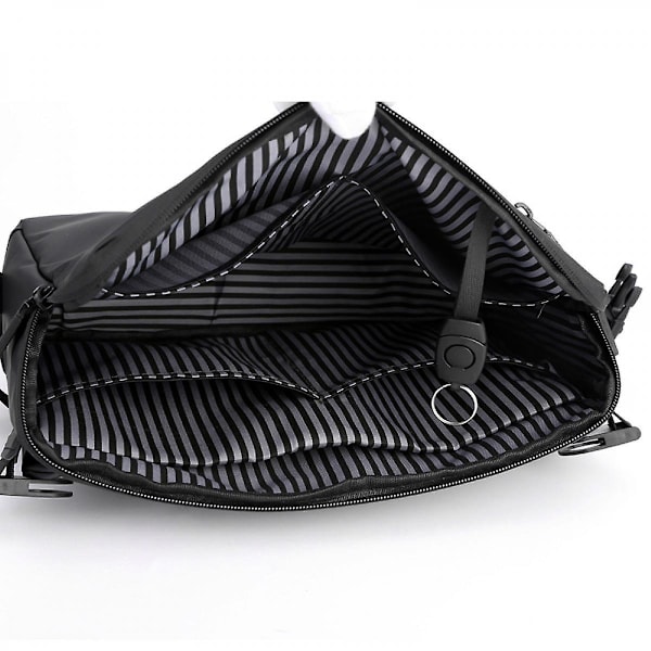 Messenger Bag - Vogue skuldertaske med flere lommer - Perfekt til arbejde eller skole (sort