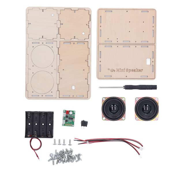 DIY Bluetooth Högtalarkit Stereo Surround Giftfri Komposit Trä Högtalarkit för Studenter