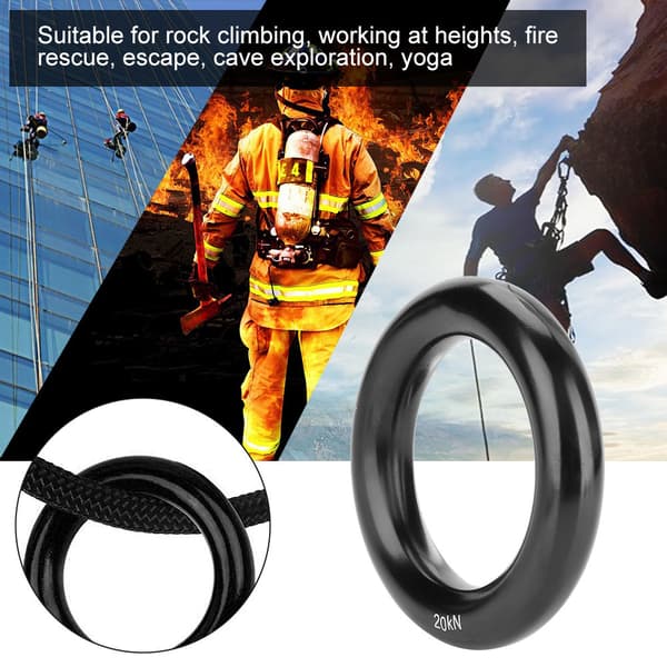Utendørs Klatring Multifunksjonell Aluminium Rappellring O Ring 12mm 20KN
