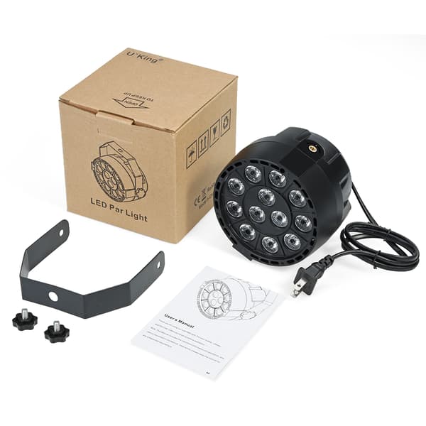 EBTOOLS 12 LED Par Lys RGBW DMX Strobe Lyd Aktiv Scenebelysning