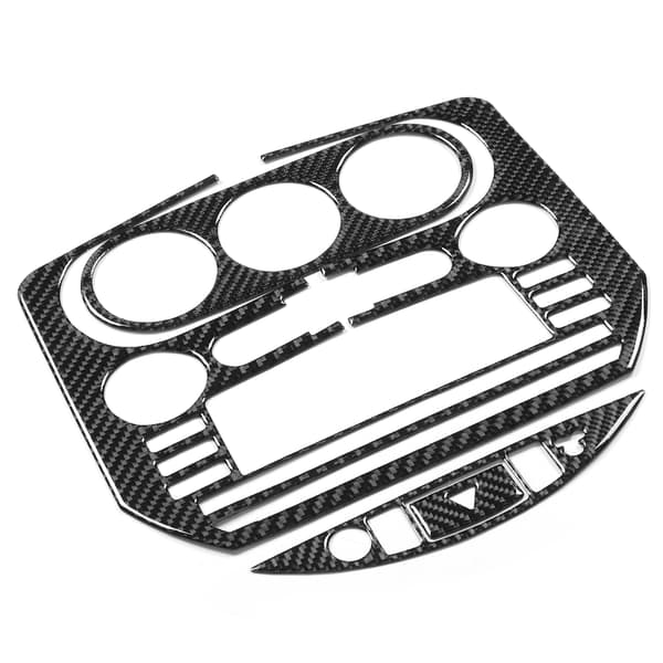 4 stk. Carbonfiber Central Control Panel Ramme Instrumentbræt Dekorationssæt Passer til Mazda MX‑5 / Roadster NCB