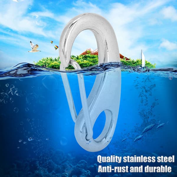 316 Rustfritt Stål Snap Hook Clip Bolt Kit Dykking Tilbehør 50MM Hvit
