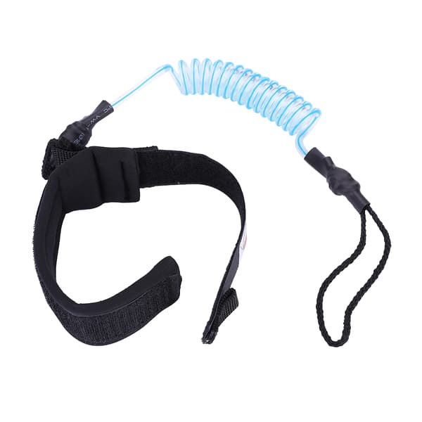 Stand Up Paddle Board Surfing Leash 5mm Coiled Spring Leg Rope Blue