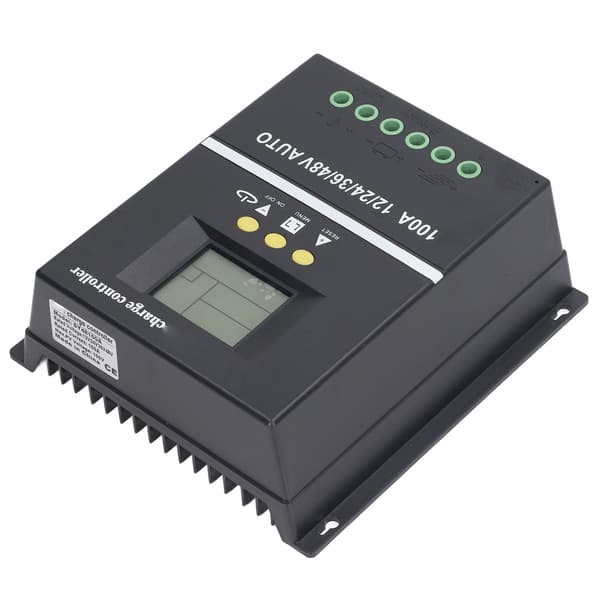 MPPT Solar Charge Controller Dobbelt USB-port Bagbelyst LCD-skærm Solpanel Regulator 12V 24V 36V 48V Adaptiv