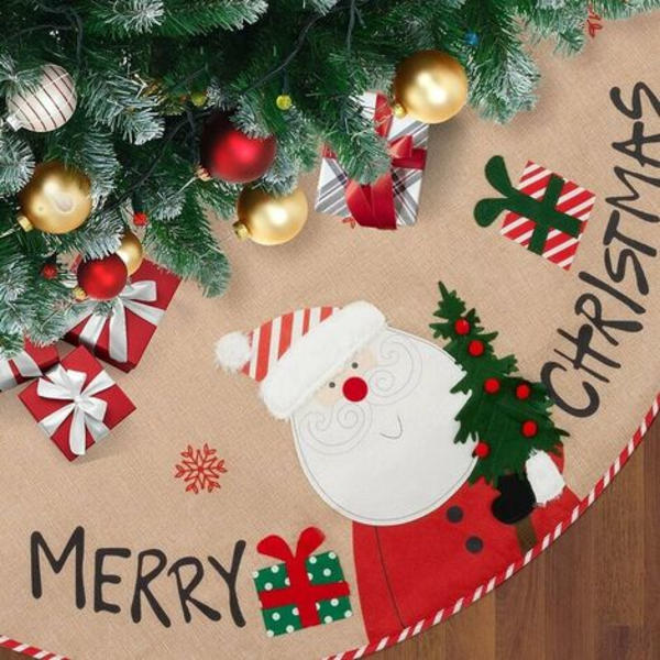 42,5 tommer juletræsnederdeldekoration Xmas Store træskørtermåtte til julefestpynt