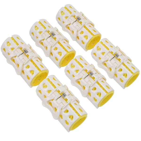 6-pak Hår Roller Clips Bærbare DIY Styling Værktøjer til Hjemmebrug 3x7 cm