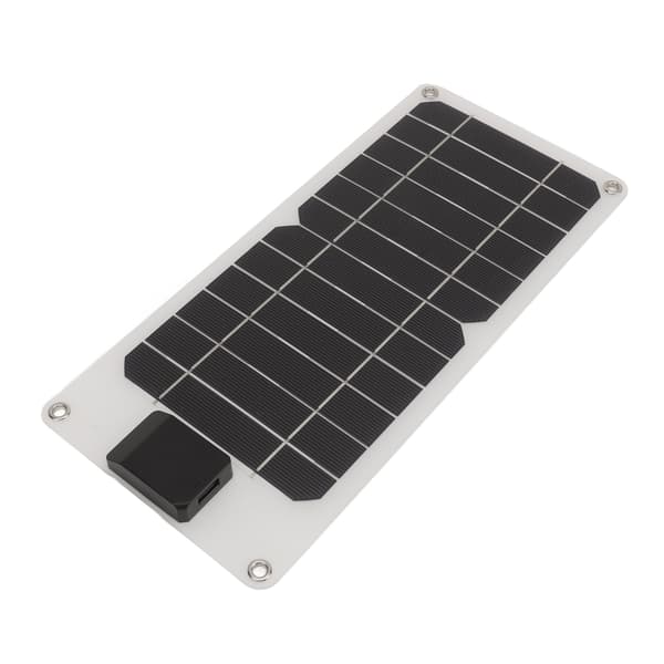Solcellepanelsett 8W 5V USB-utgang Vanntett Støtsikkert Monokrystallinsk Solcellepanel for Bil Båt Tilhenger Bobil