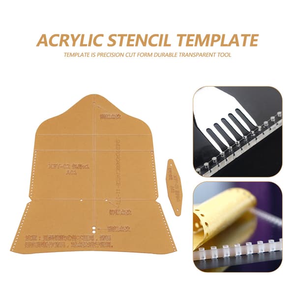 Leder Glas Brilleetui Akryl Mønster Stencil Skabelon DIY Kit XBY-02