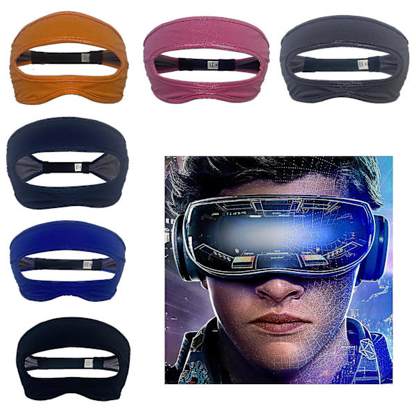 Ögonmask Anti-svett VR-glasögon Justerbara svettbandsskydd för VR-träning Black