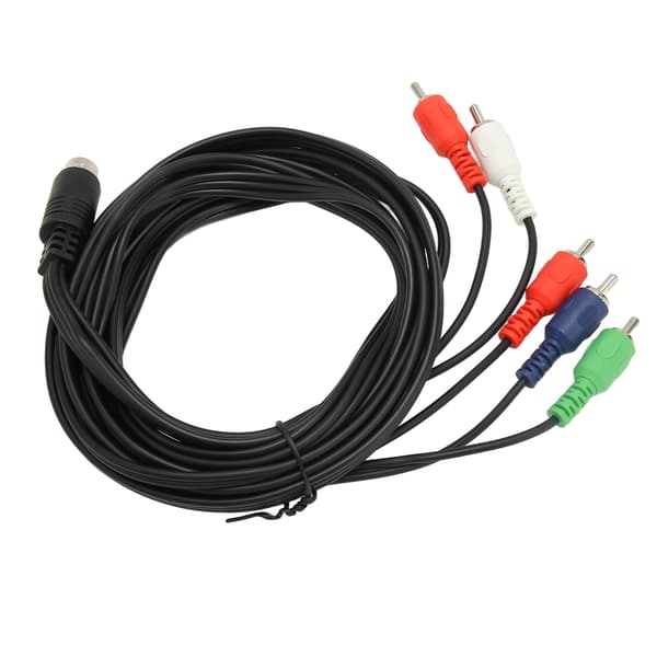 Mini 10 Pin DIN til 5 RCA AV Kabel Rød Grøn Blå Rød Hvid til TV