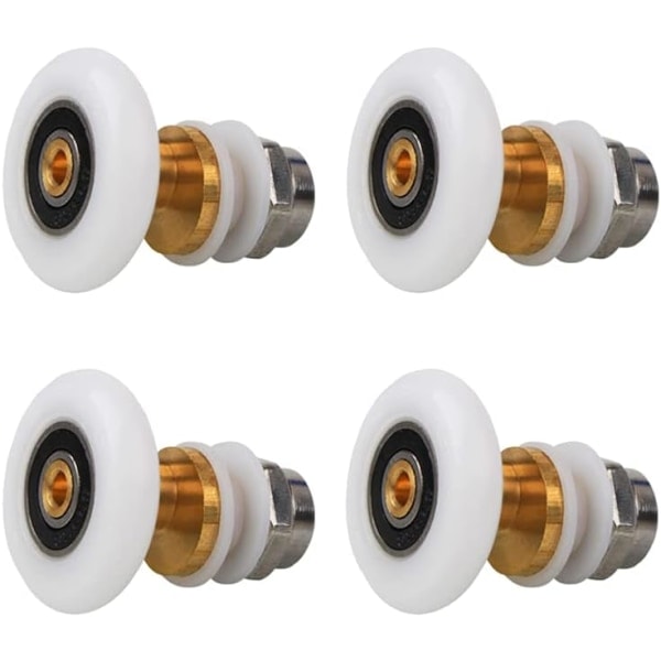 Duschrulle 4 dele Duschdörrsrulle Skjutdörrshjul til duschdørrulle (23 mm)