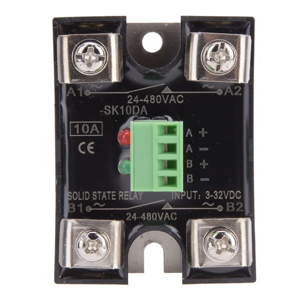 BERM Solid State Relä Dubbelkanal DC Kontroll AC Enfas SSR 24 480VAC 10A BERM SK10DA