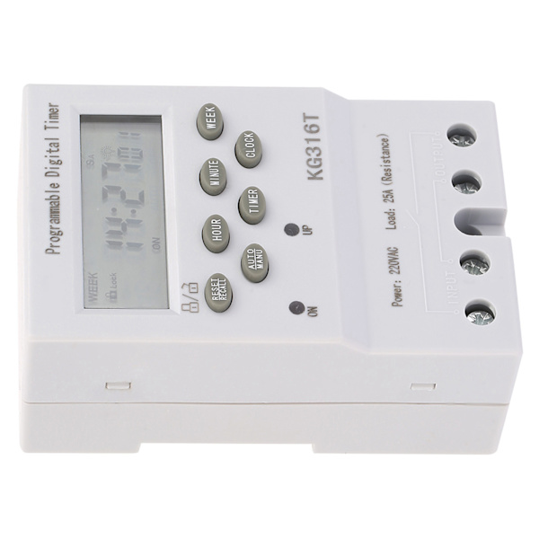 KG316T 220V Mikroprocessor Tidbrytare Programmerbar Automatisk Digital Timer