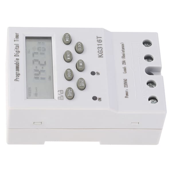 KG316T 220V Mikroprosessor Tidsbryter Programmerbar Automatisk Digital Timer