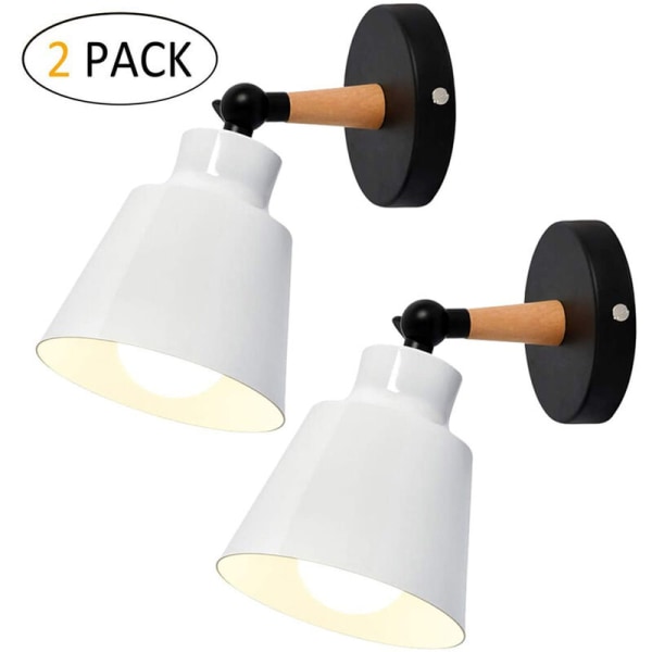 Pack Modern inomhus metallbur vägglampa E27 vit design metall taklampa, för inomhus och utomhus