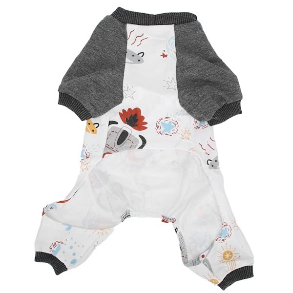 Hunde hvalp strikket jumpsuit pyjamas blød polyester rummønster forår efterår