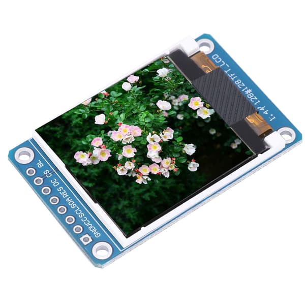 1,44 tuuman TFT LCD -näyttö 128RGB x 128 resoluutio Serial Peripheral Interface Arduinoon