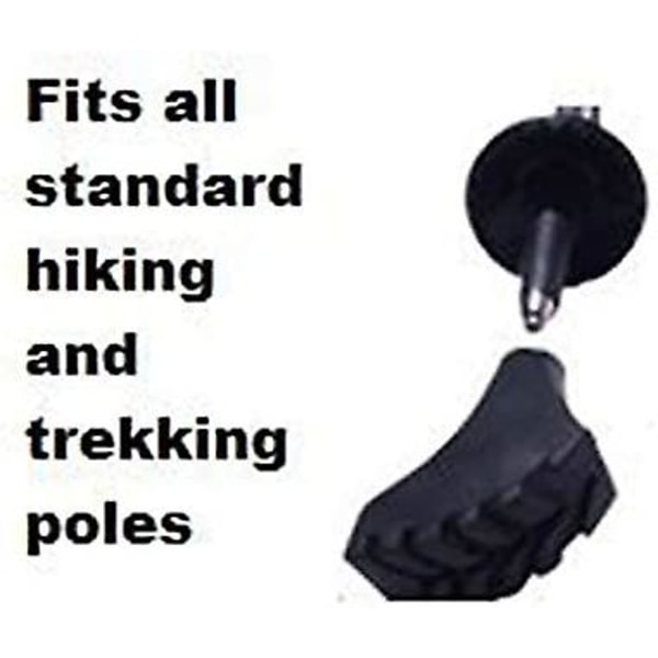 6 st/3 par paket Nordic Walking Asfalt Trekking Pole Pads med gummihylsa för asfalt och sten