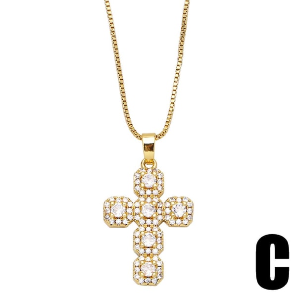 Kaulakoru Vintage Zircon Cross Muotikorut Ac8696 A