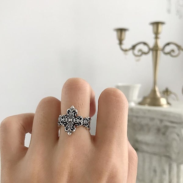 Ring Silver S925 Justerbara Modesmycken Ac7544