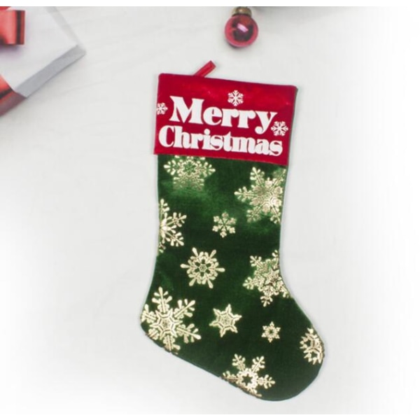 Bronzing Snowflake Socks Julstrumpor Juldekorationer D
