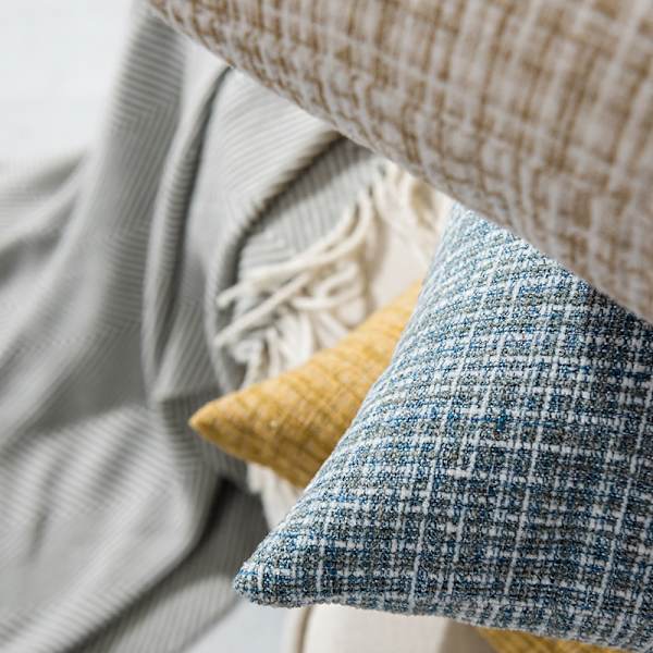 Chenille Stripe Enfärgad Kramande Case Soffa Vardagsrum Kudde Kramande örngott (Vit, 40 * 40cm),