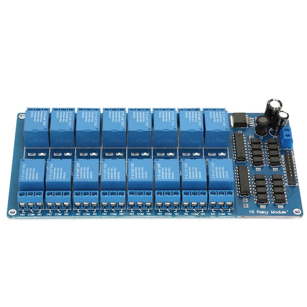 16 Kanal 12V Relæ Modul Interface Kontrolkort med Optokobler Beskyttelse
