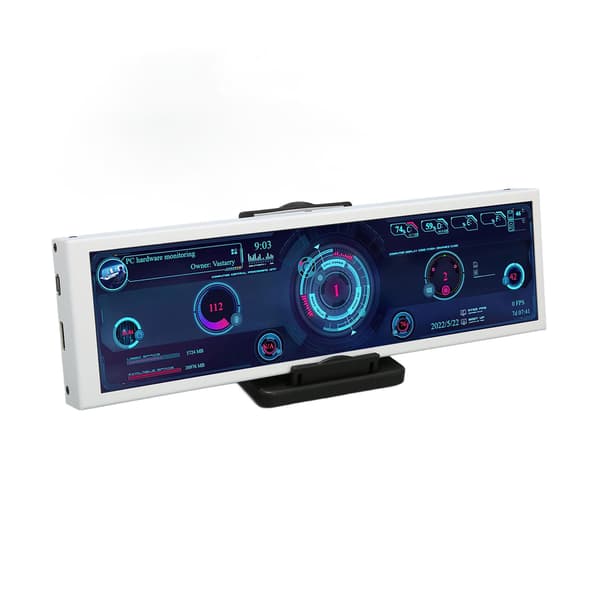 8,8 tommers IPS temperaturmonitor USB-strøm Automatisk avslåing Multifunksjonell PC CPU GPU RAM dataskjerm