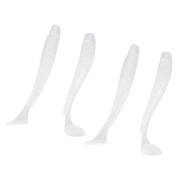 50 stk. 5 cm bløde plastikfiskelokker Grub Tail Baits Tackle Tilbehør Perlehvid