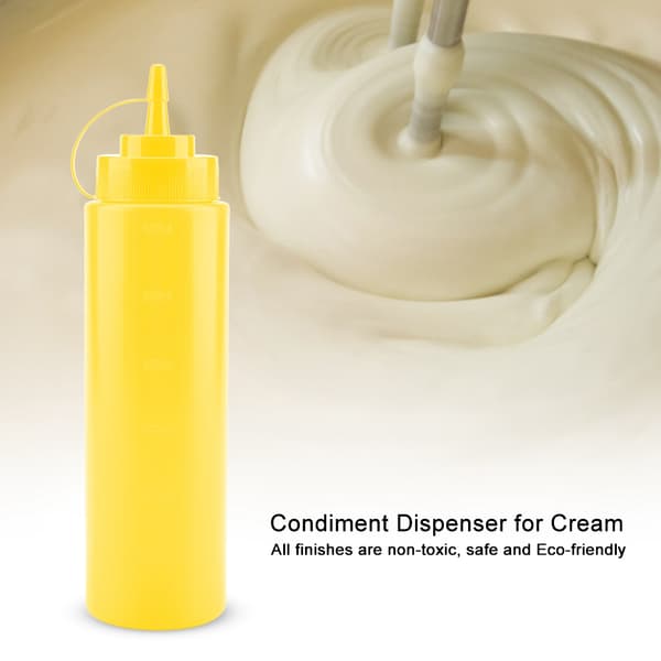 720ml 10-pakning Plast Oljedispenser for Olivenolje Eddik Gul