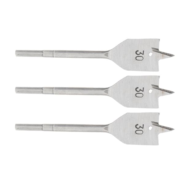 Platt Träborrsats 3 Delar Högkolstål 30 mm