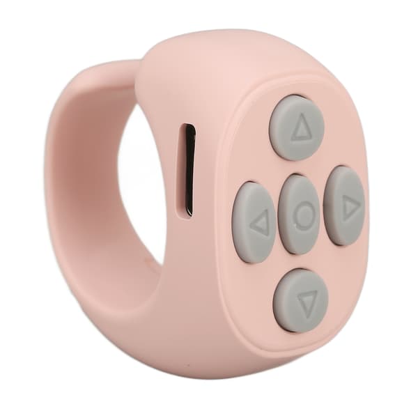 Bluetooth Fjernkontroll Multifunksjonell Ring Trådløs Telefon Selfie Utløser Rosa