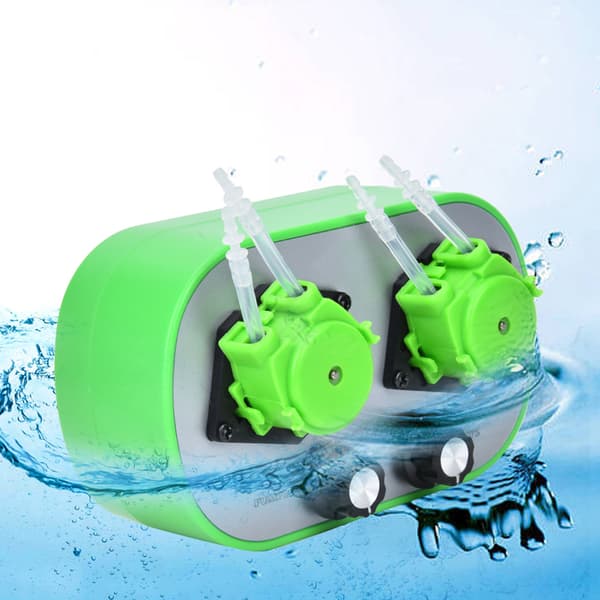 Mini Peristaltisk Pumpe Auto Selvansugende 100-240V EU Stik 4-18ml min Dual G628-2-1