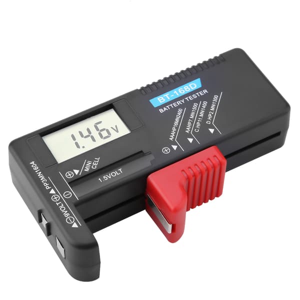 Digital batteritester til AA/AAA/C/D/9V/1,5V batterier - BT-168D