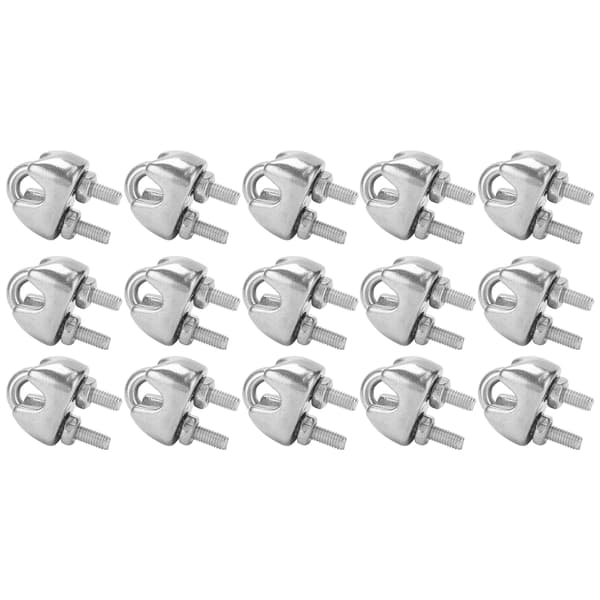 15ft 1 16in M2 Rustfri Stål Wire Kabelklemme U Bolt Sadelmontering