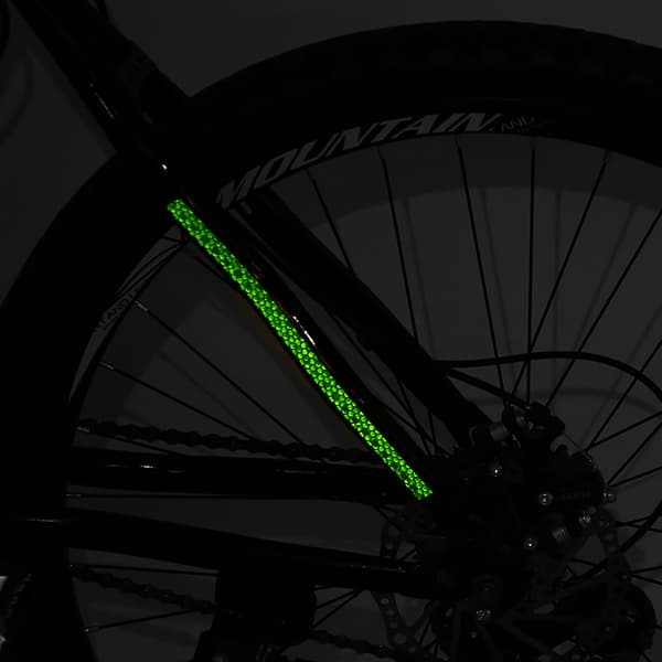 2 ruller grøn cykel sikkerhedsreflekterende hjulmærkat strip tape
