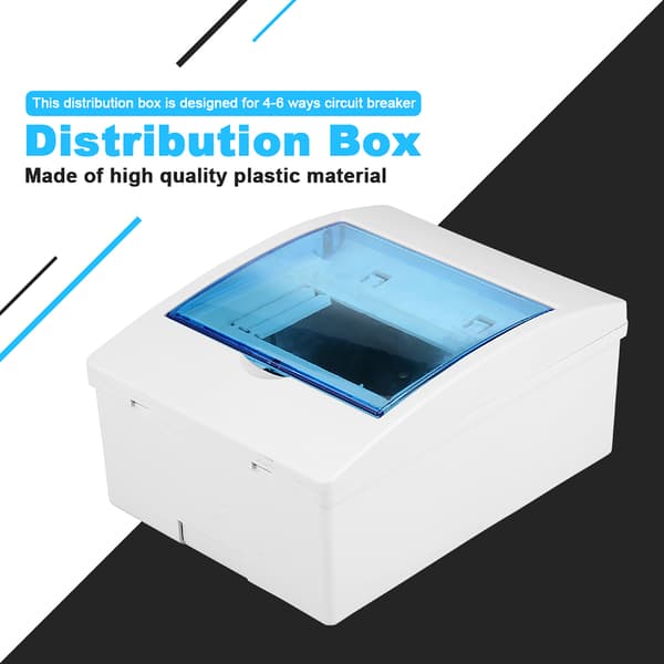 1:a Plast Distribution Skyddslåda 4-6 Set Strömbrytare Inomhus Väggmonterad