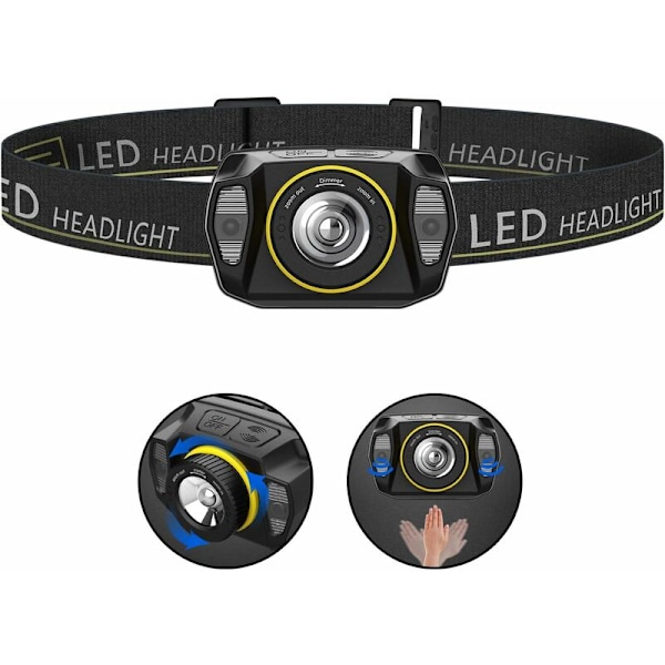 XPG+ LED starkt ljus strålkastare Inbyggt batteri USB laddningsbar zoom ljussensor USB laddningsbar strålkastare, för outd