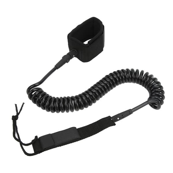 Justerbar Elastisk TPU Surfbræt Leash Sort 11ft 3.35m til Paddleboards Longboards