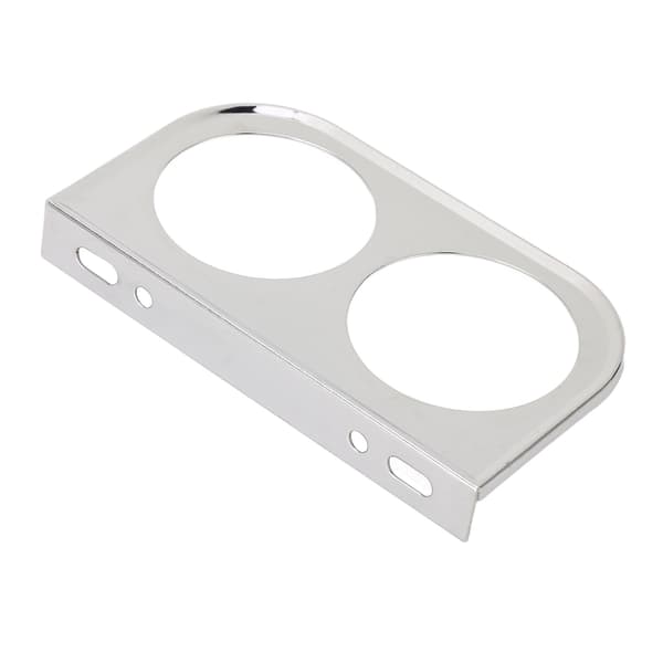 2 Håls 52mm 2-1/16 Tum Universal Metall Bilmätare Panel Meter Silver