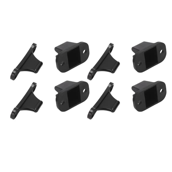 4 Sett RV Dørholder Multifunksjonell Rustsikker Camper Dørstopper for Caravan Båt Svart