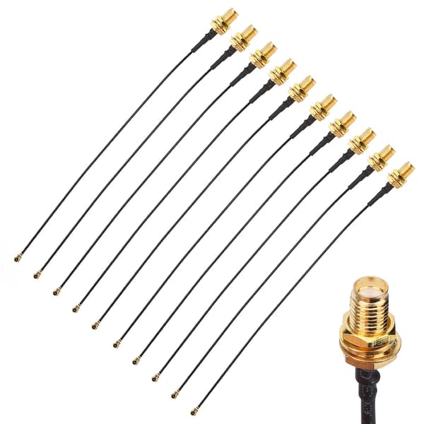 10 stk. RF-adapter Pigtail-kabel IPEX til SMA UFL Antenne Feeder 15 cm Bow-kabel til ansigtsgenkendelsesmodul
